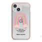 Custom Thank You Teacher iPhone 13 Mini TPU Impact Case with Pink Edges