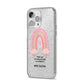 Custom Thank You Teacher iPhone 14 Pro Max Glitter Tough Case Silver Angled Image