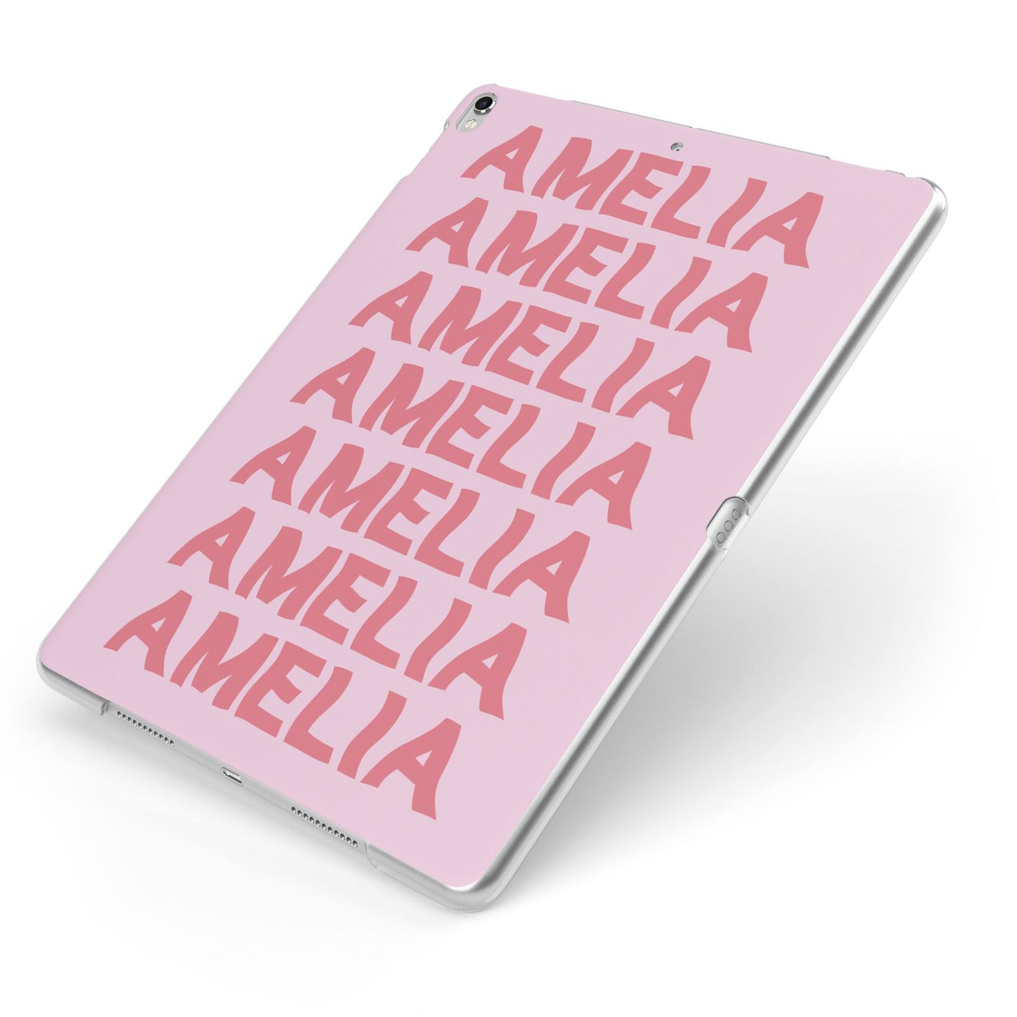 Custom Trippy Name Apple iPad Case on Silver iPad Side View