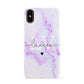 Customisable Name Initial Marble Apple iPhone XS 3D Snap Case