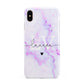 Customisable Name Initial Marble Apple iPhone Xs Max 3D Tough Case