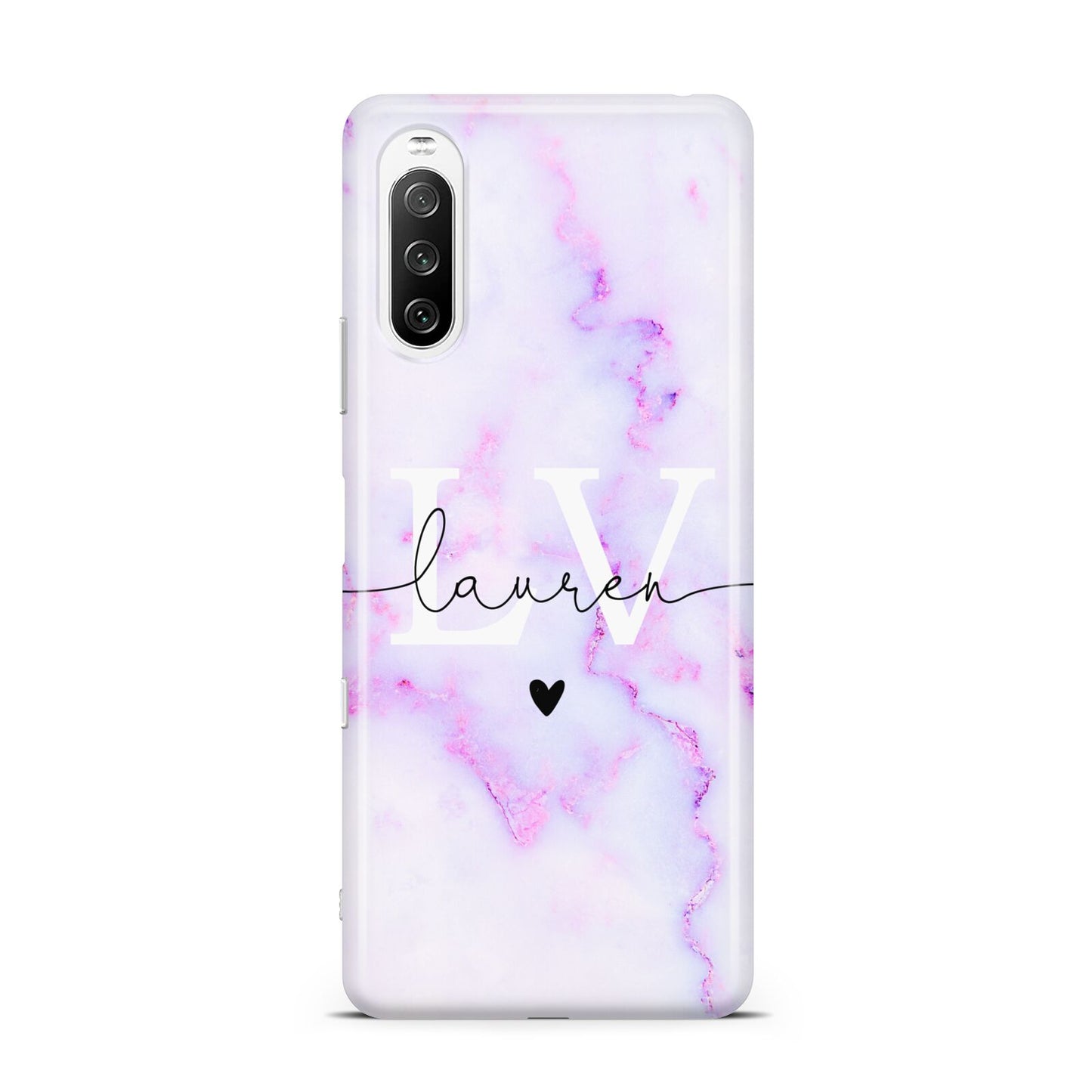 Customisable Name Initial Marble Sony Xperia 10 III Case
