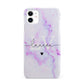 Customisable Name Initial Marble iPhone 11 3D Snap Case