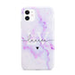 Customisable Name Initial Marble iPhone 11 3D Tough Case