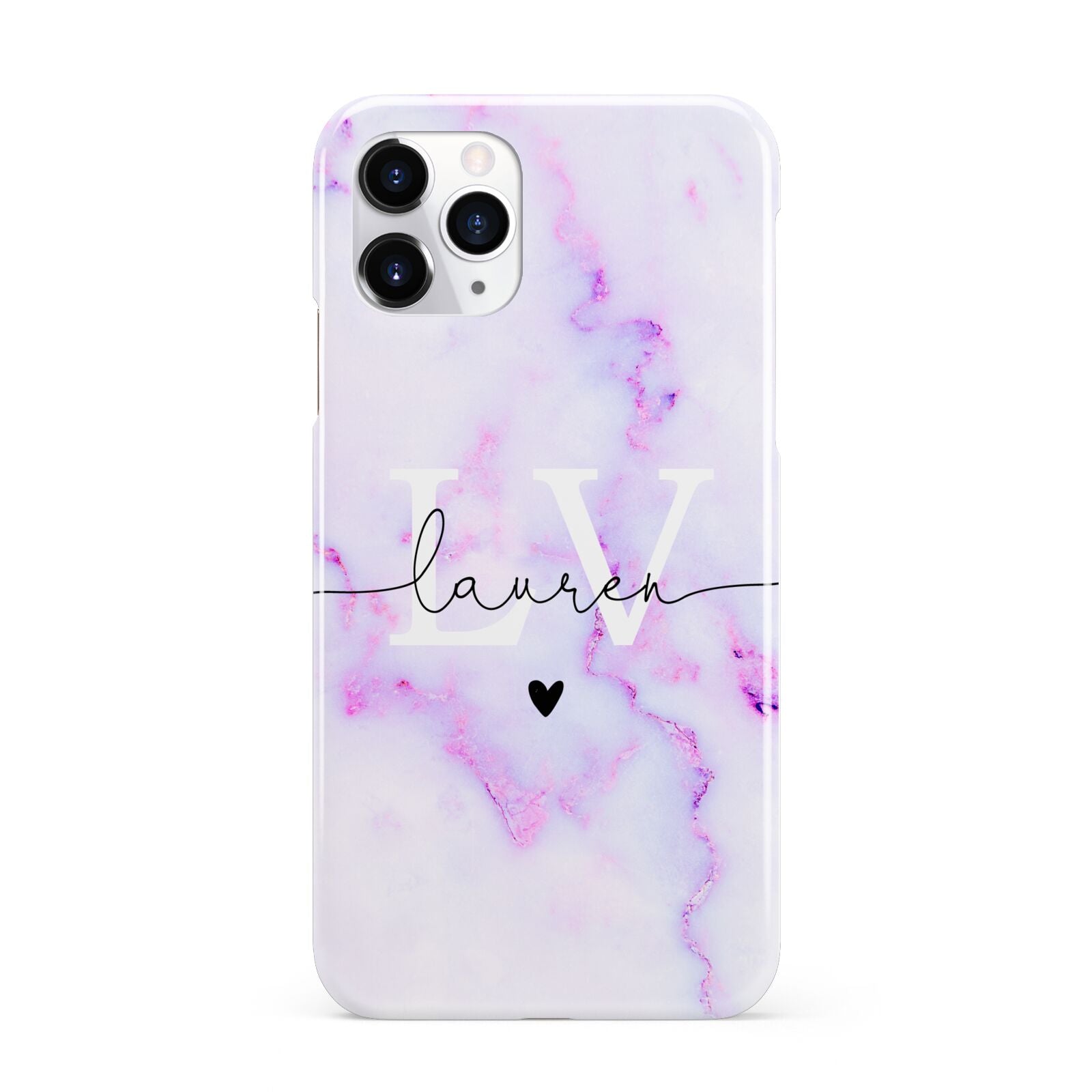 Customisable Name Initial Marble iPhone 11 Pro 3D Snap Case