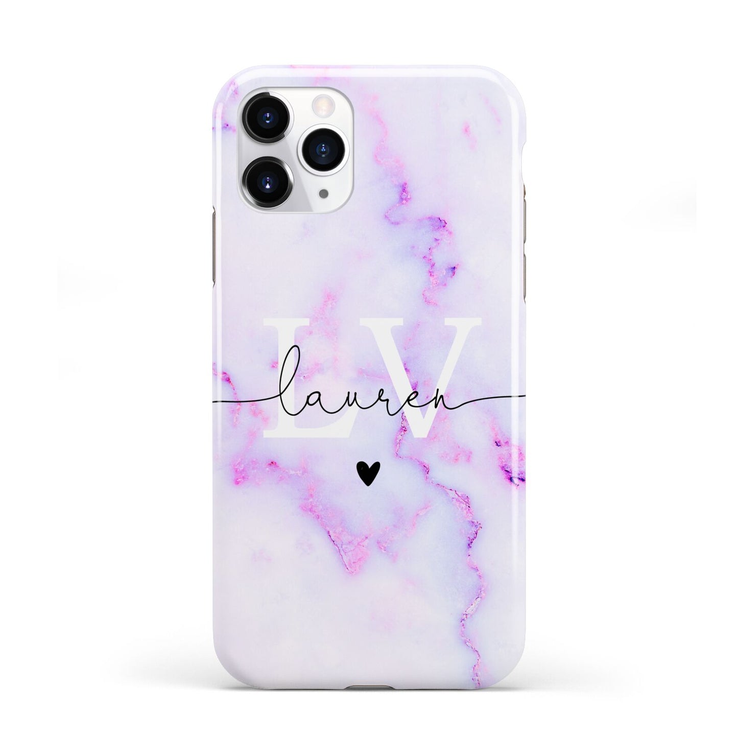 Customisable Name Initial Marble iPhone 11 Pro 3D Tough Case