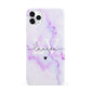 Customisable Name Initial Marble iPhone 11 Pro Max 3D Snap Case