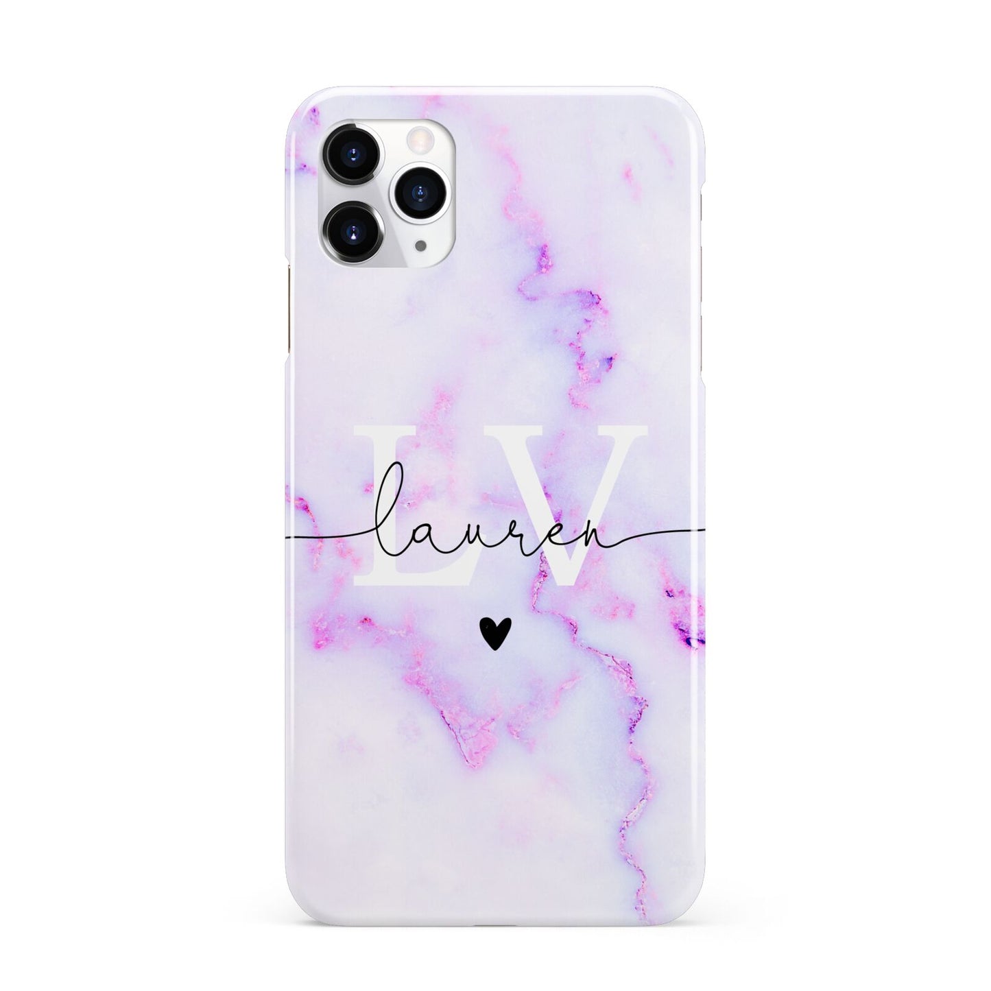 Customisable Name Initial Marble iPhone 11 Pro Max 3D Snap Case