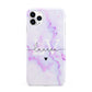 Customisable Name Initial Marble iPhone 11 Pro Max 3D Tough Case