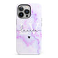 Customisable Name Initial Marble iPhone 13 Pro Full Wrap 3D Tough Case