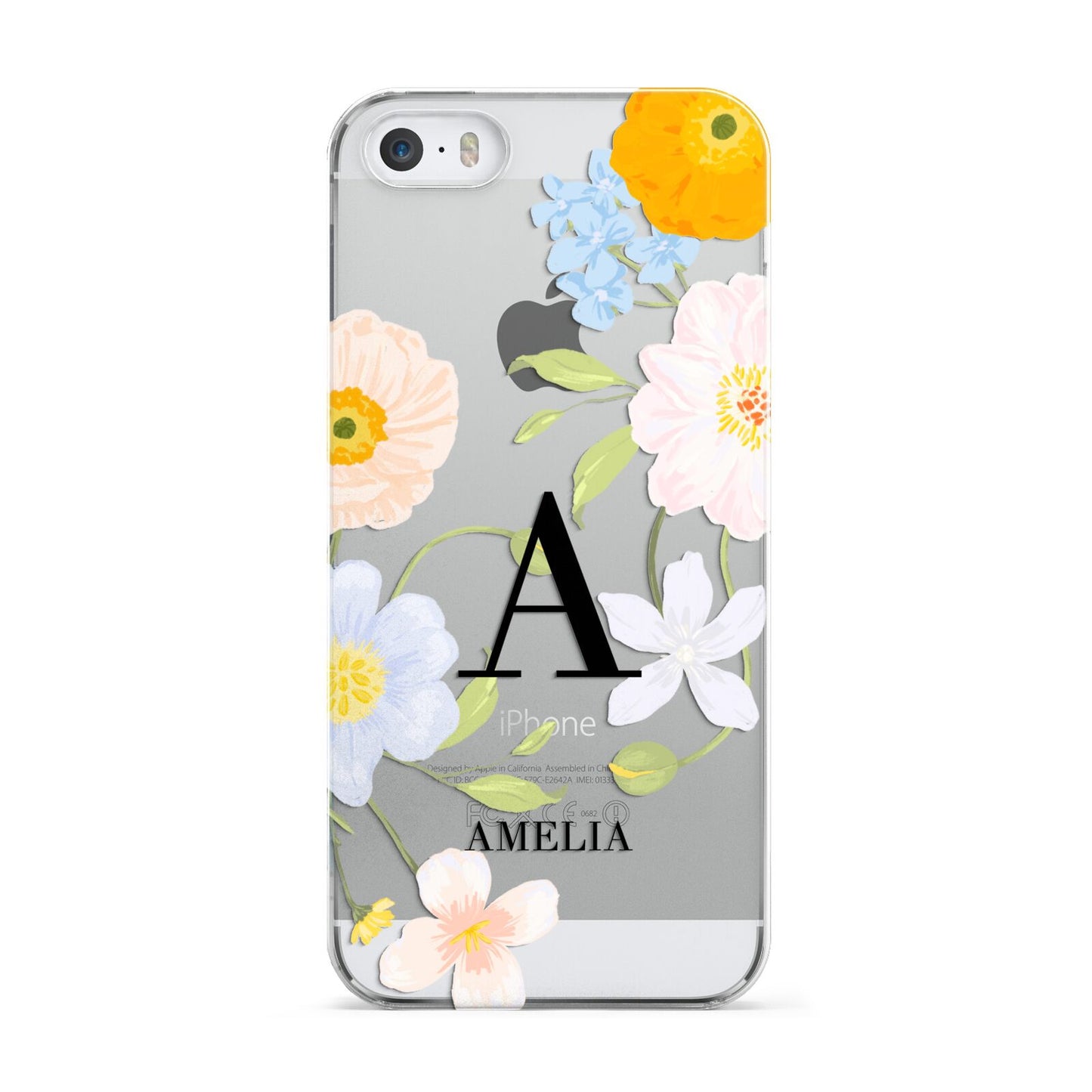 Customised Floral Apple iPhone 5 Case
