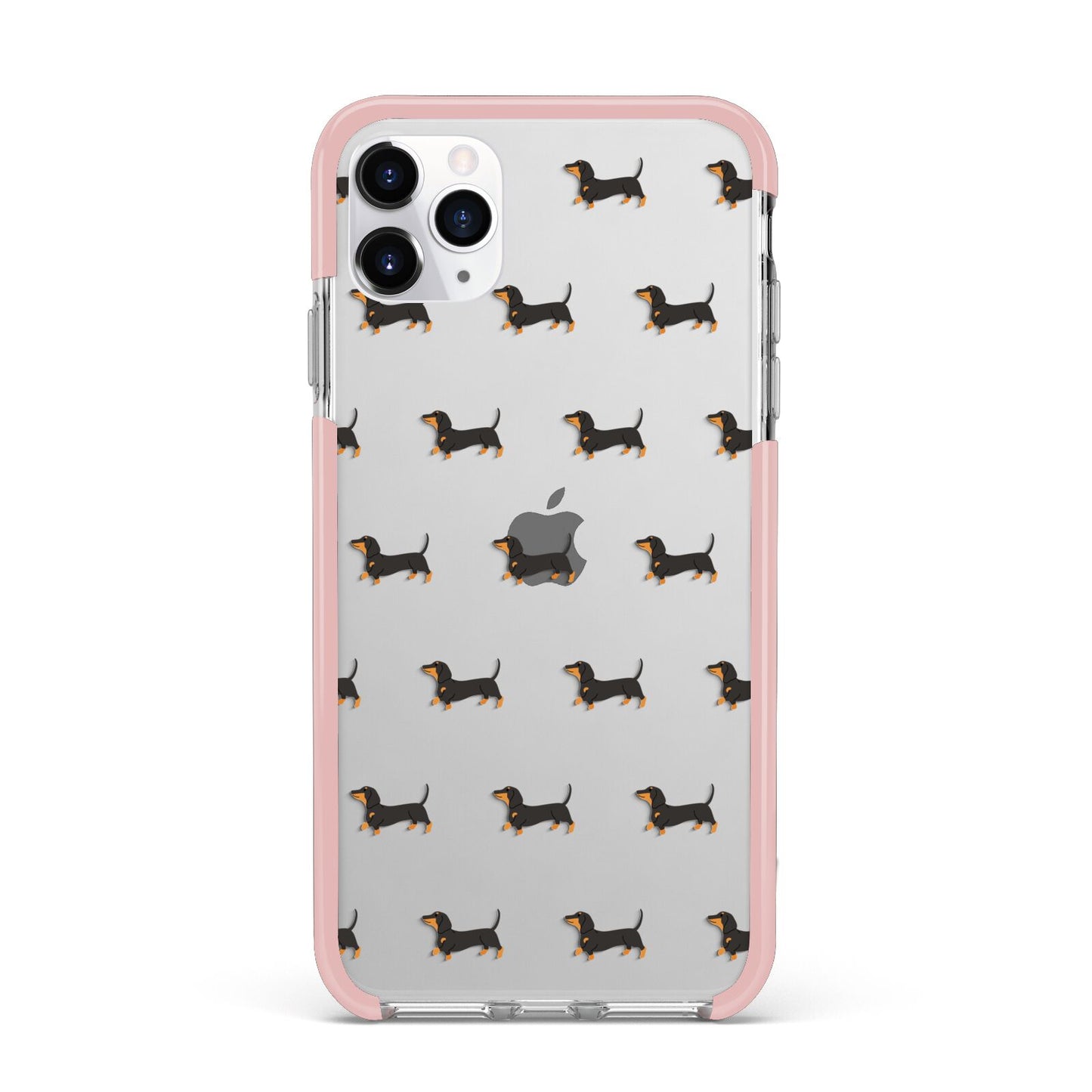 Dachshund iPhone 11 Pro Max Impact Pink Edge Case