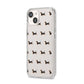 Dachshund iPhone 14 Clear Tough Case Starlight Angled Image