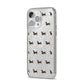 Dachshund iPhone 14 Pro Max Glitter Tough Case Silver Angled Image