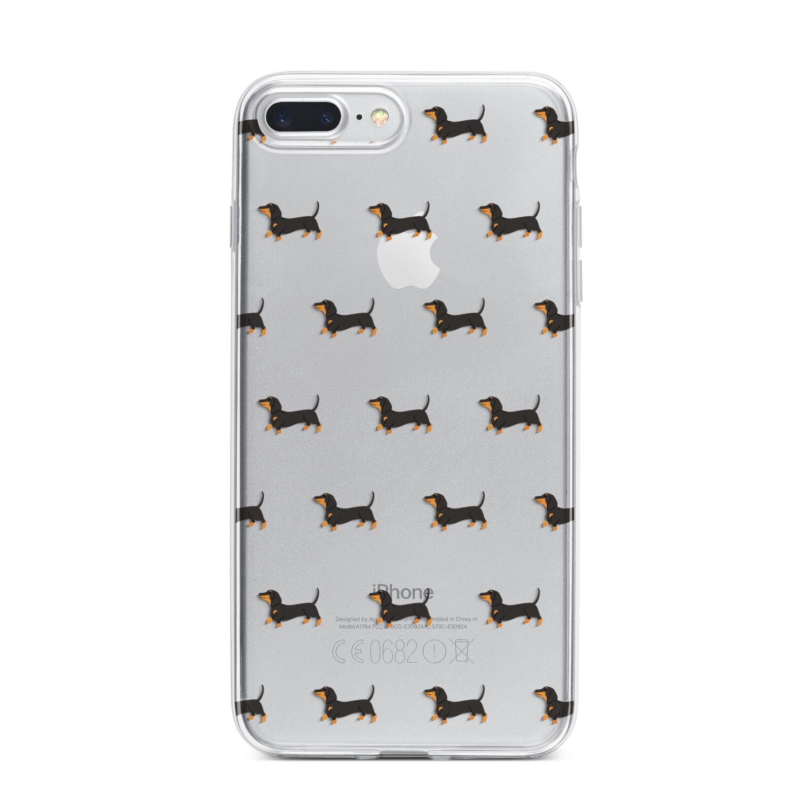 Dachshund iPhone 7 Plus Bumper Case on Silver iPhone