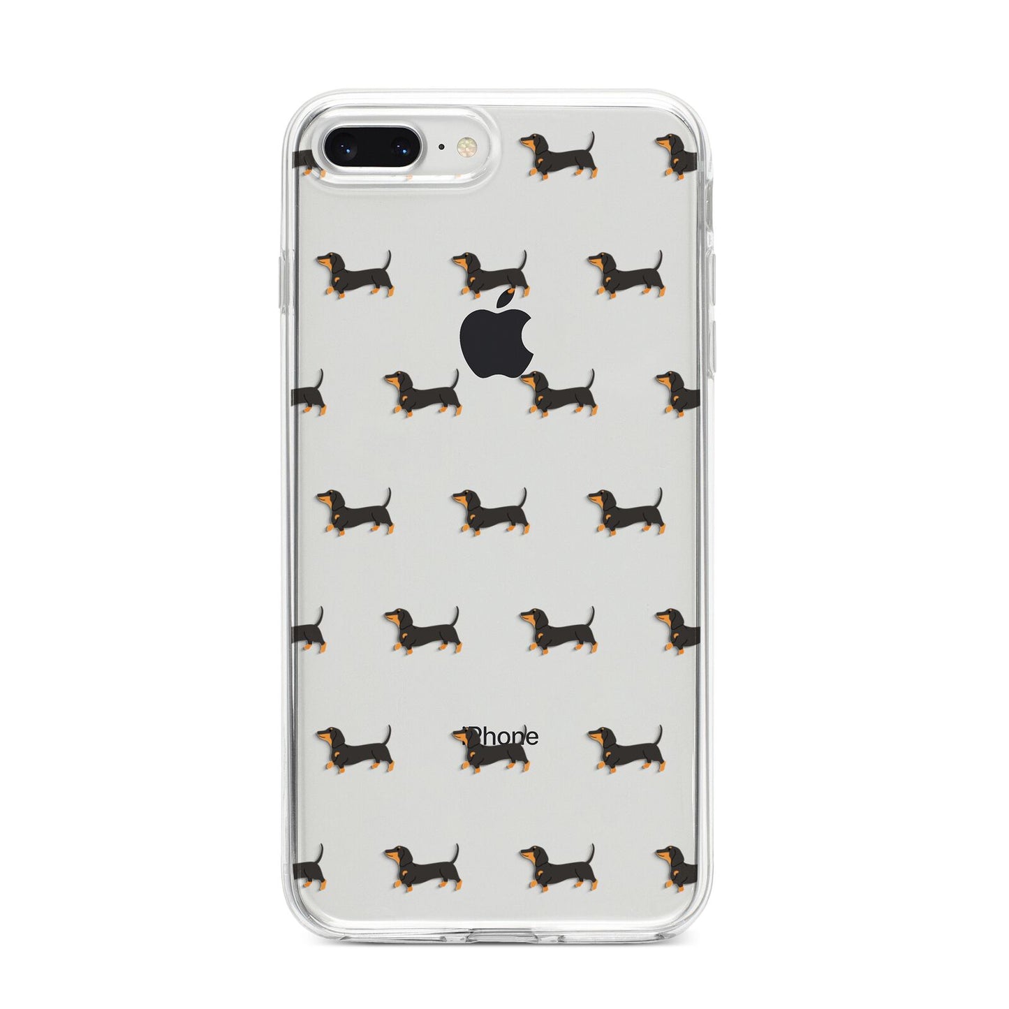 Dachshund iPhone 8 Plus Bumper Case on Silver iPhone