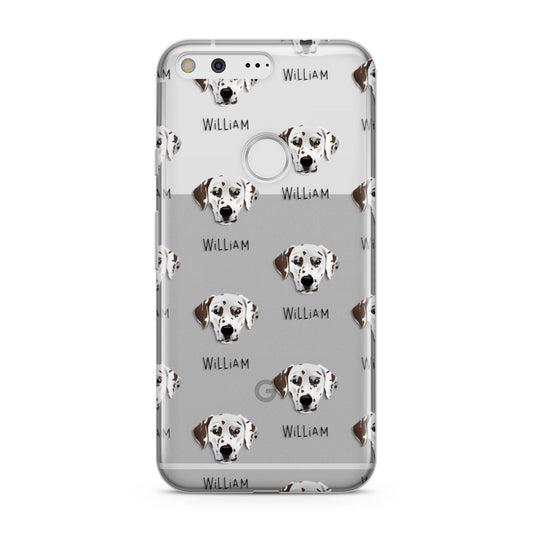 Dalmatian Icon with Name Google Pixel Case