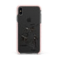 Dancing Cats Halloween Apple iPhone Xs Max Impact Case Pink Edge on Black Phone