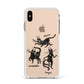 Dancing Cats Halloween Apple iPhone Xs Max Impact Case White Edge on Gold Phone