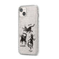 Dancing Cats Halloween iPhone 14 Plus Glitter Tough Case Starlight Angled Image