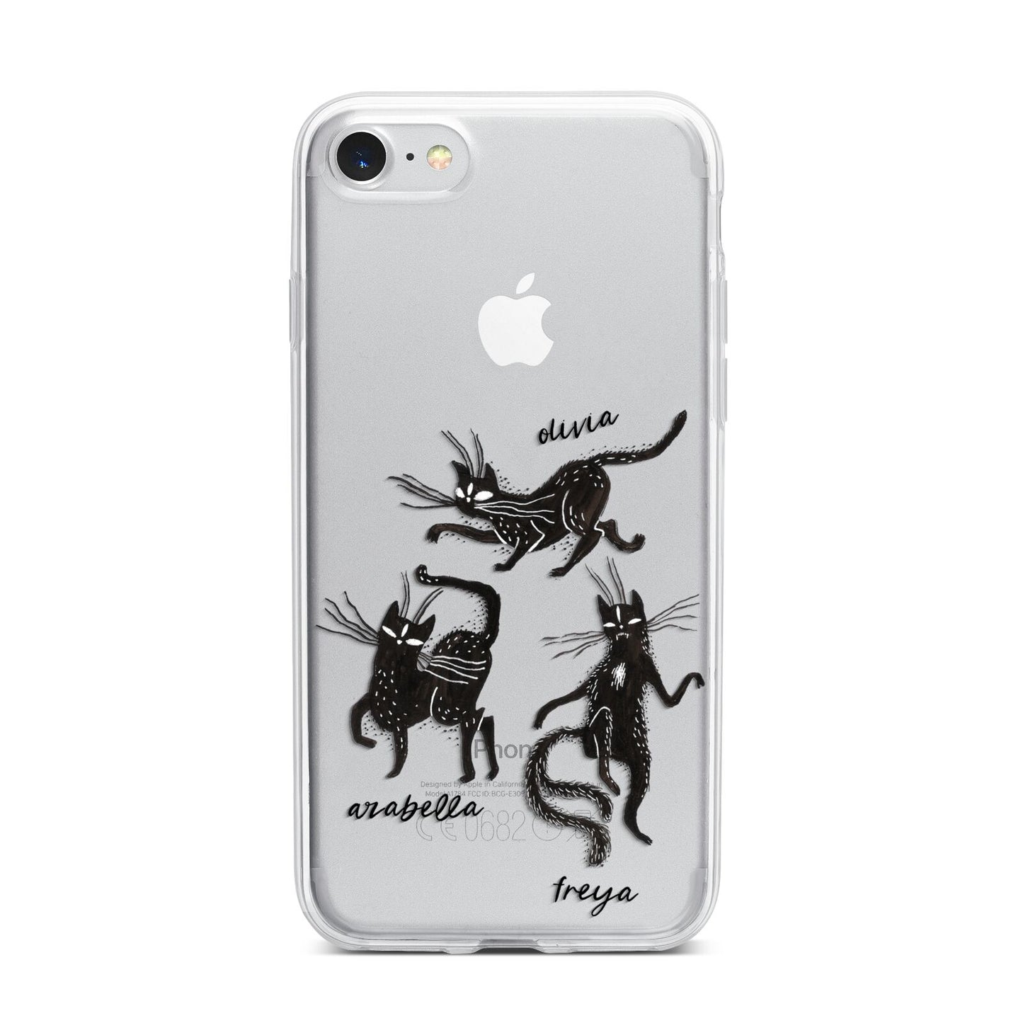 Dancing Cats Halloween iPhone 7 Bumper Case on Silver iPhone