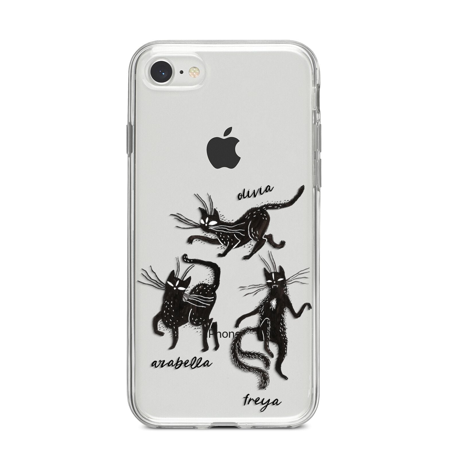 Dancing Cats Halloween iPhone 8 Bumper Case on Silver iPhone