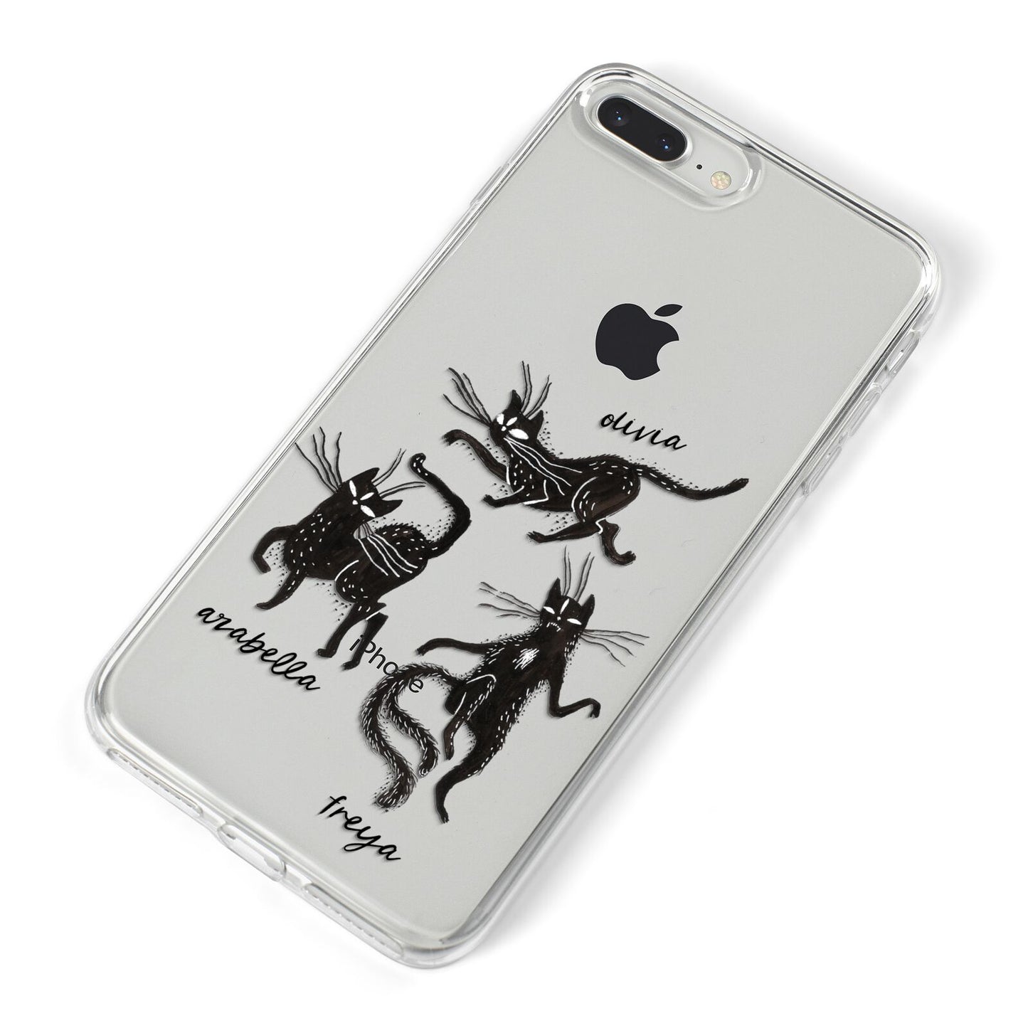 Dancing Cats Halloween iPhone 8 Plus Bumper Case on Silver iPhone Alternative Image