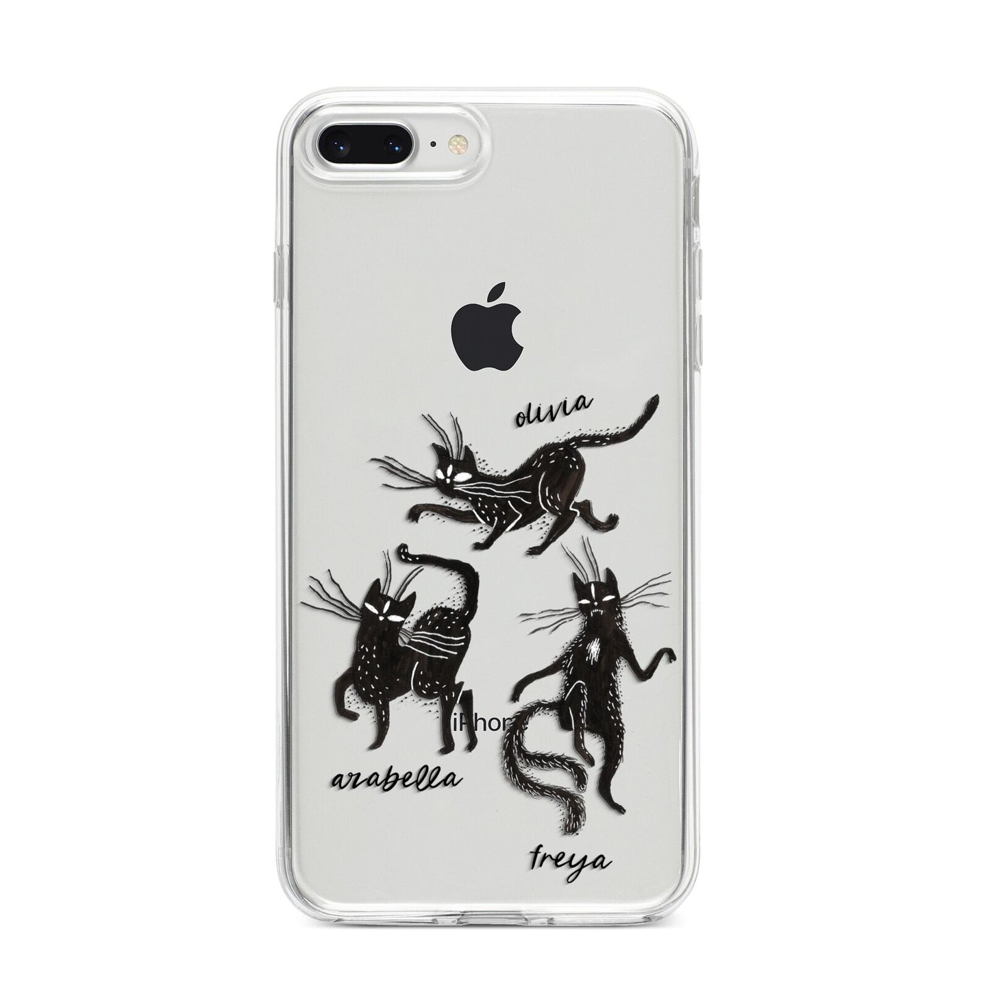 Dancing Cats Halloween iPhone 8 Plus Bumper Case on Silver iPhone