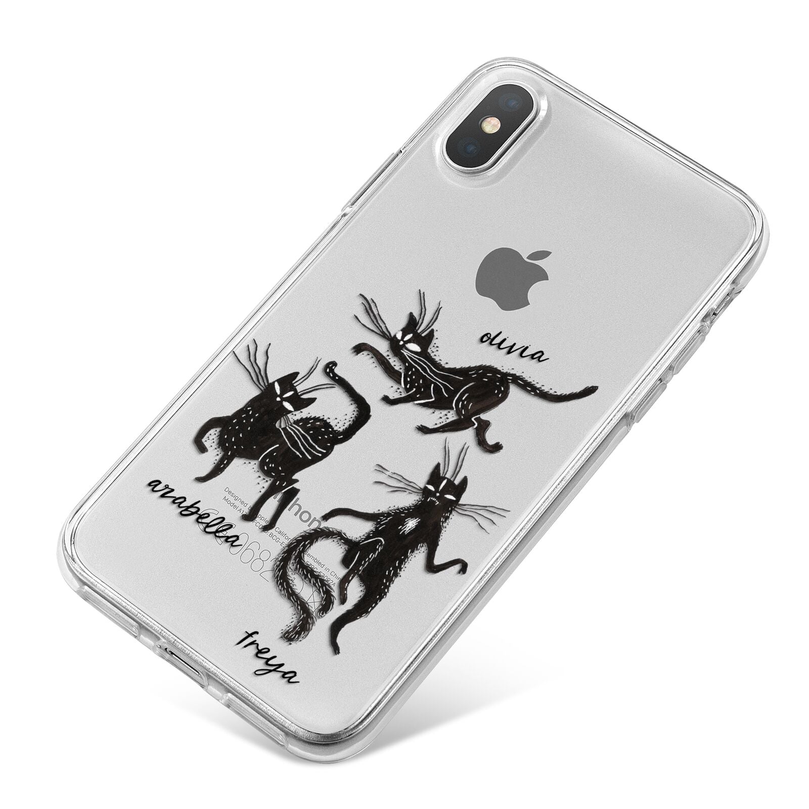 Dancing Cats Halloween iPhone X Bumper Case on Silver iPhone