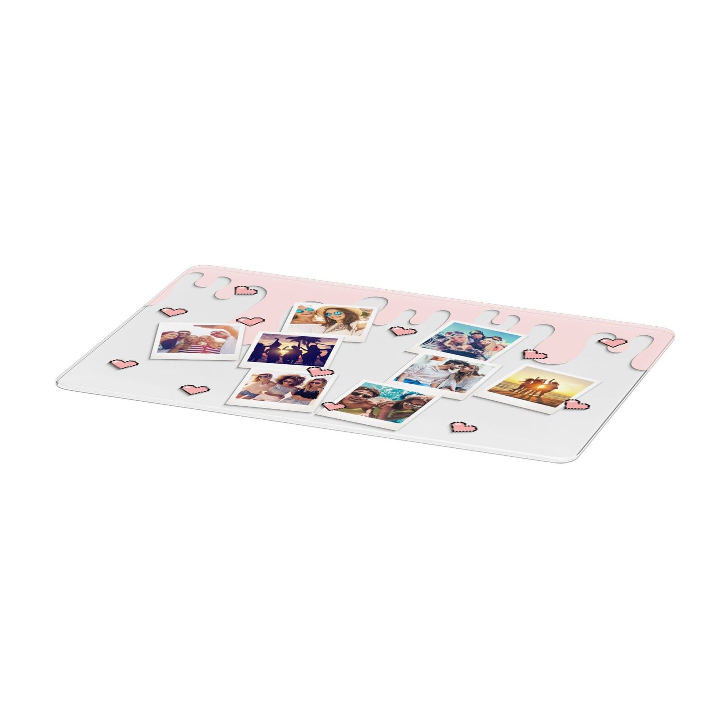 Digital Hearts Photo Upload with Text Apple MacBook Case Only
