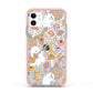 Disco Ghosts Apple iPhone 11 in White with Pink Impact Case