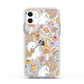 Disco Ghosts Apple iPhone 11 in White with White Impact Case