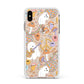 Disco Ghosts Apple iPhone Xs Max Impact Case White Edge on Gold Phone