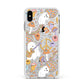 Disco Ghosts Apple iPhone Xs Max Impact Case White Edge on Silver Phone