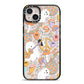 Disco Ghosts iPhone 14 Plus Black Impact Case on Silver phone