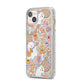 Disco Ghosts iPhone 14 Plus Glitter Tough Case Starlight Angled Image