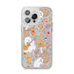 Disco Ghosts iPhone 14 Pro Max Glitter Tough Case Silver