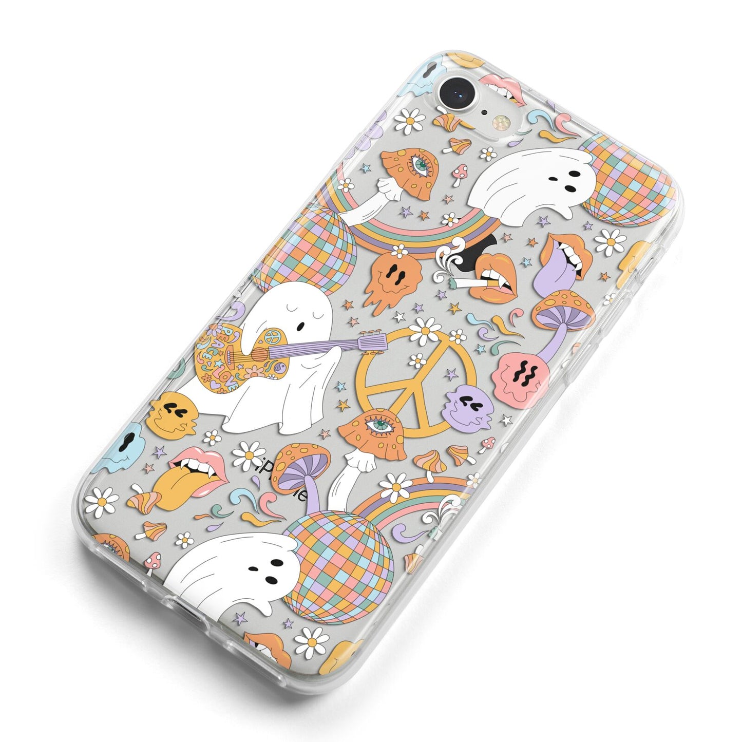 Disco Ghosts iPhone 8 Bumper Case on Silver iPhone Alternative Image