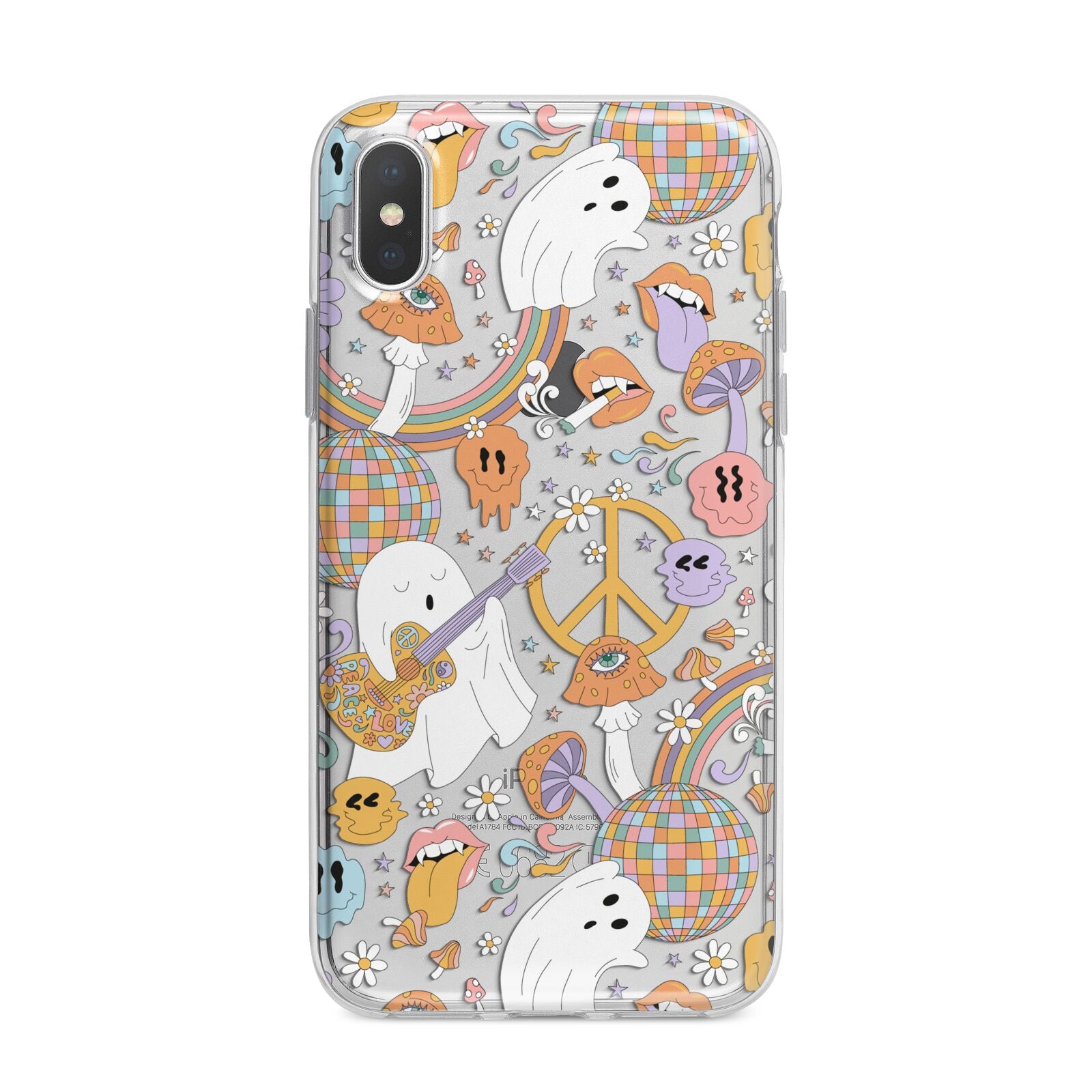 Disco Ghosts iPhone X Bumper Case on Silver iPhone Alternative Image 1