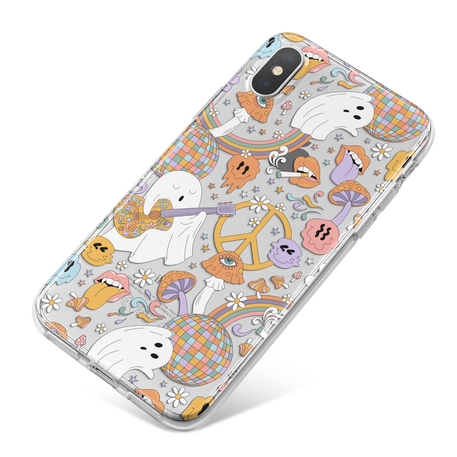 Disco Ghosts iPhone X Bumper Case on Silver iPhone