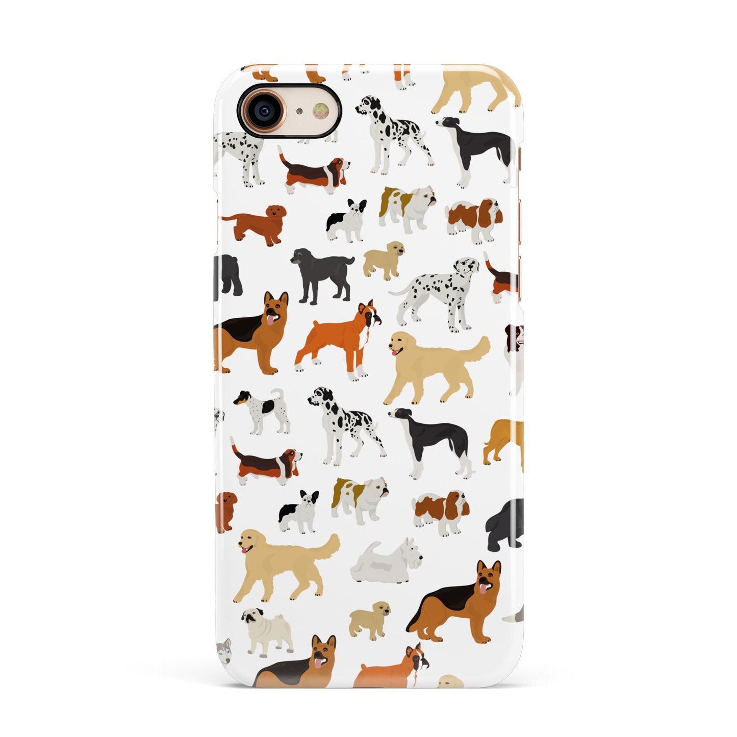 Dog Illustration Apple iPhone 7 8 3D Snap Case