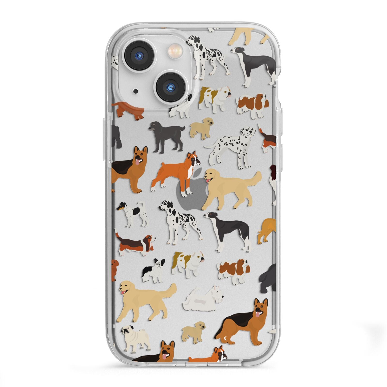 Dog Illustration iPhone 13 Mini TPU Impact Case with White Edges