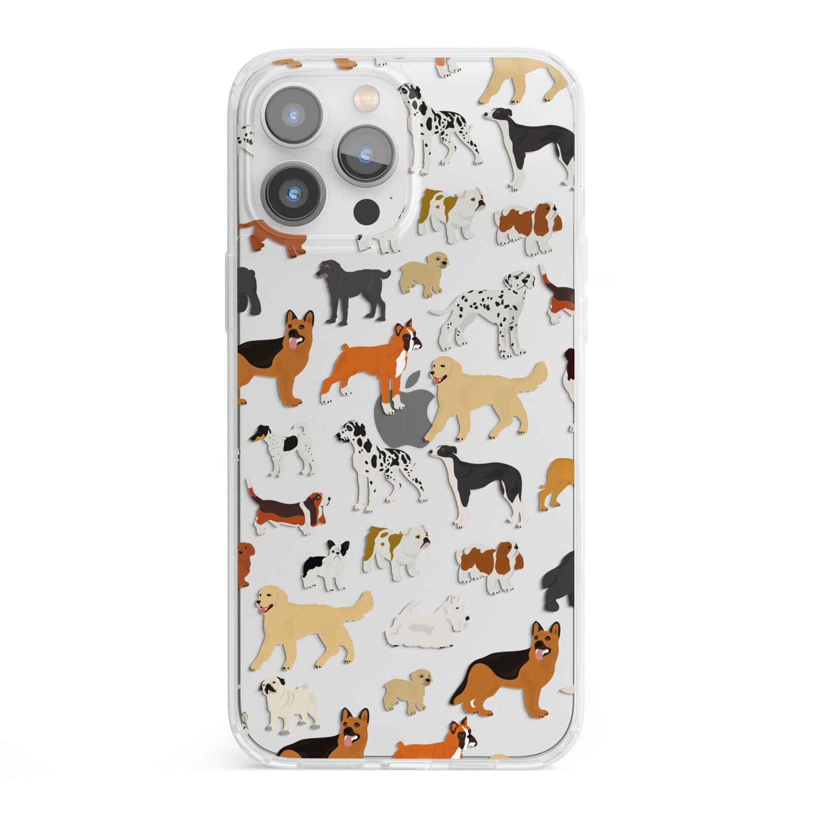 Dog Illustration iPhone 13 Pro Max Clear Bumper Case