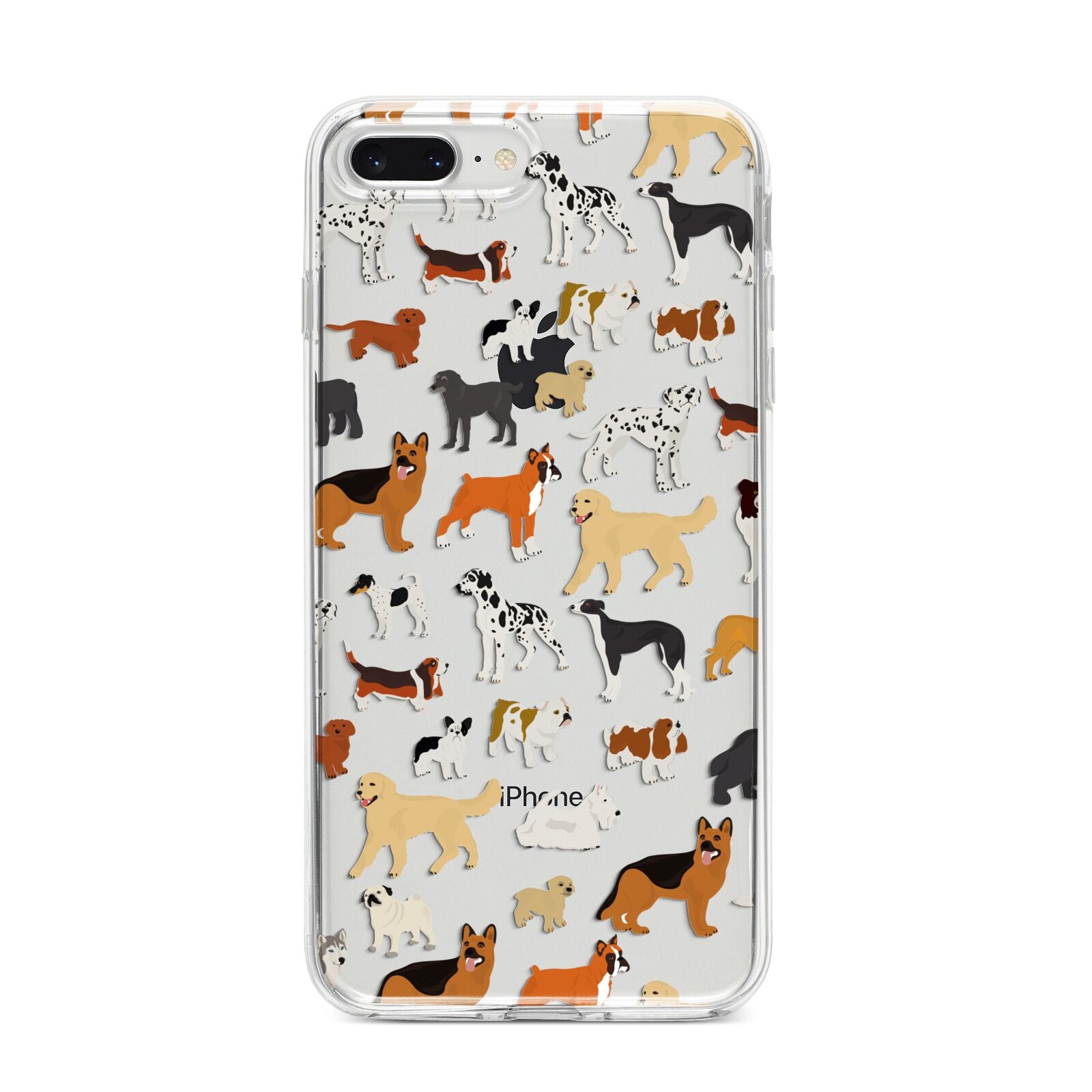 Dog Illustration iPhone 8 Plus Bumper Case on Silver iPhone
