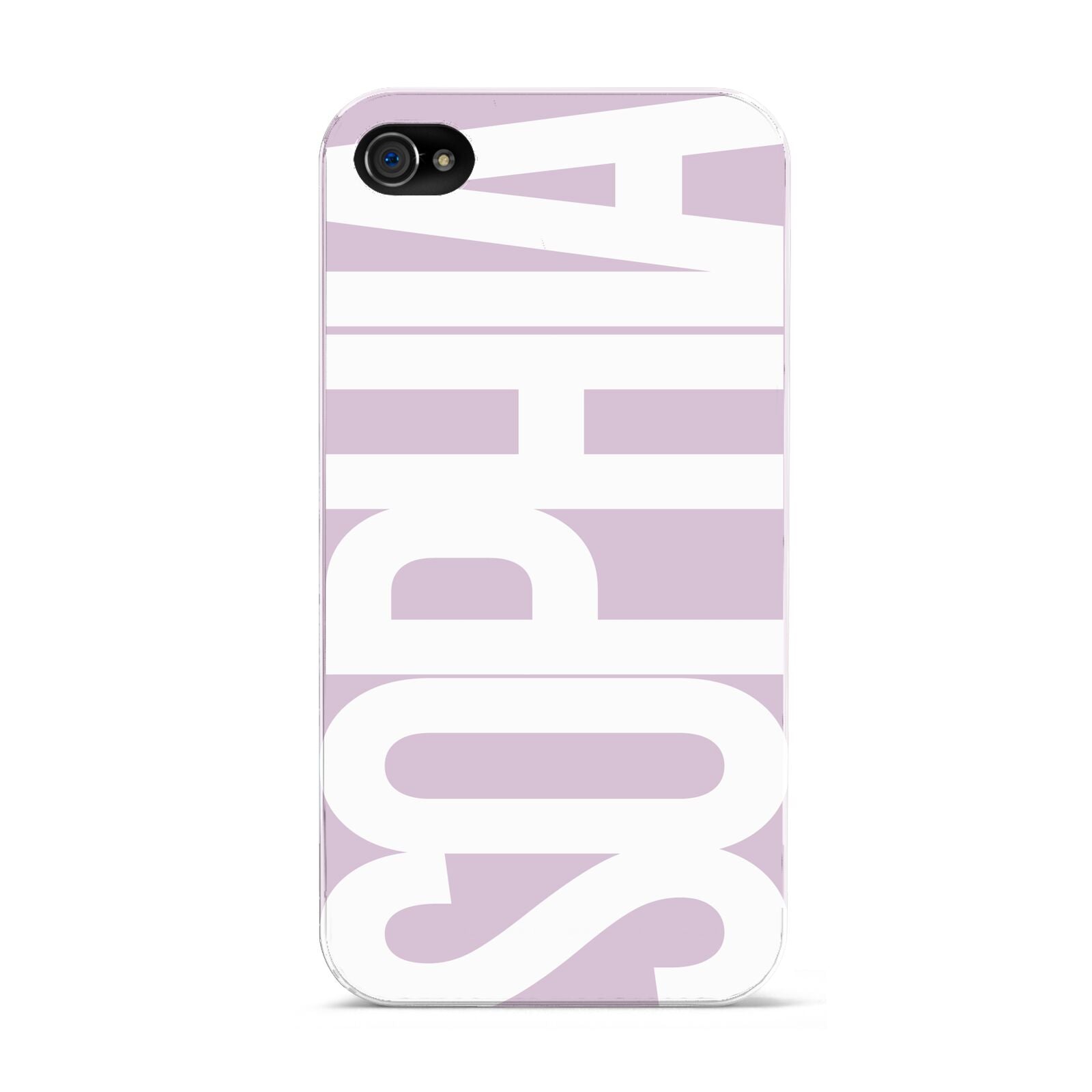 Dusty Pink with Bold White Text Apple iPhone 4s Case