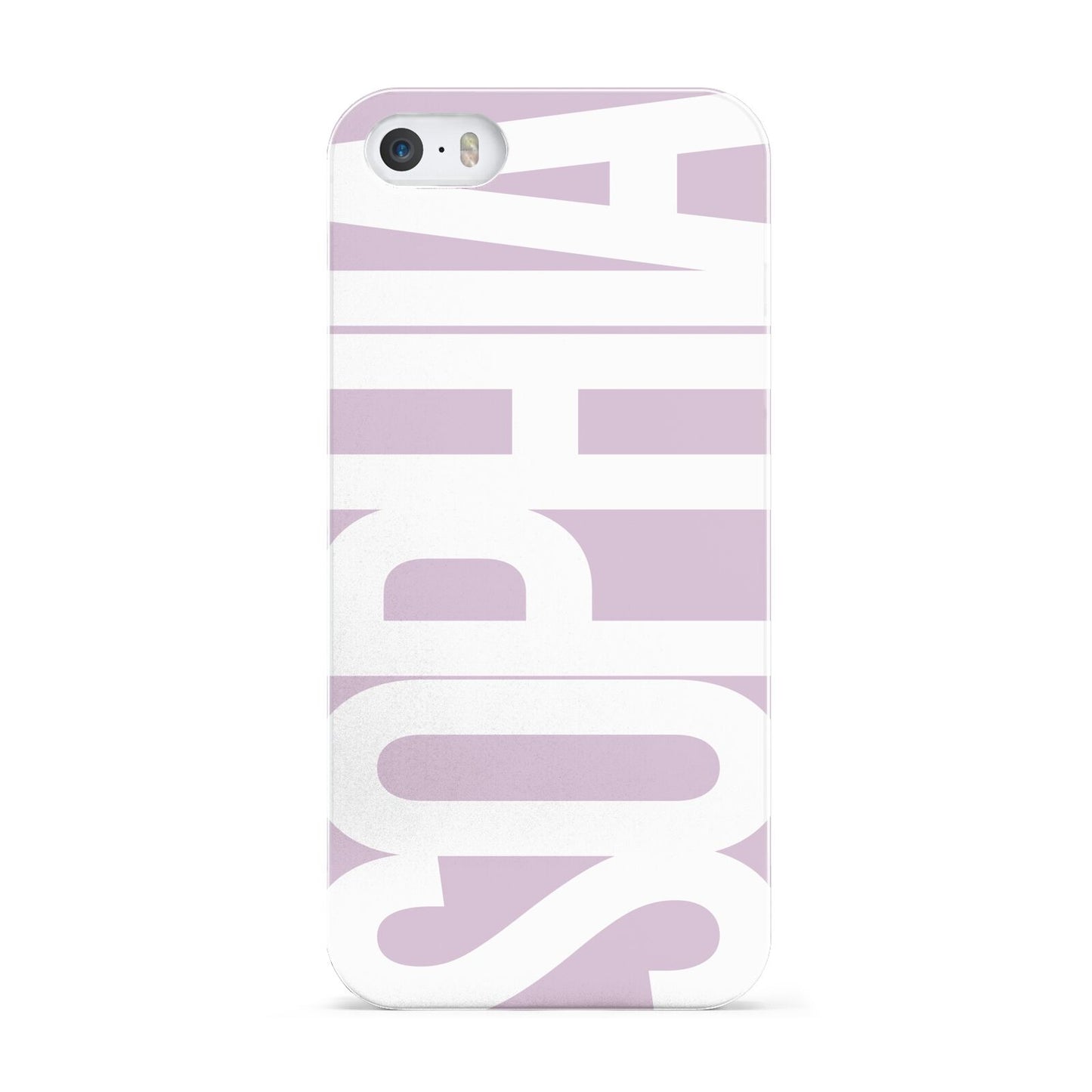 Dusty Pink with Bold White Text Apple iPhone 5 Case