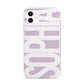 Dusty Pink with Bold White Text iPhone 11 3D Tough Case