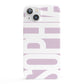 Dusty Pink with Bold White Text iPhone 13 Full Wrap 3D Snap Case