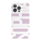 Dusty Pink with Bold White Text iPhone 13 Pro Full Wrap 3D Snap Case