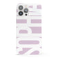 Dusty Pink with Bold White Text iPhone 13 Pro Max Full Wrap 3D Snap Case